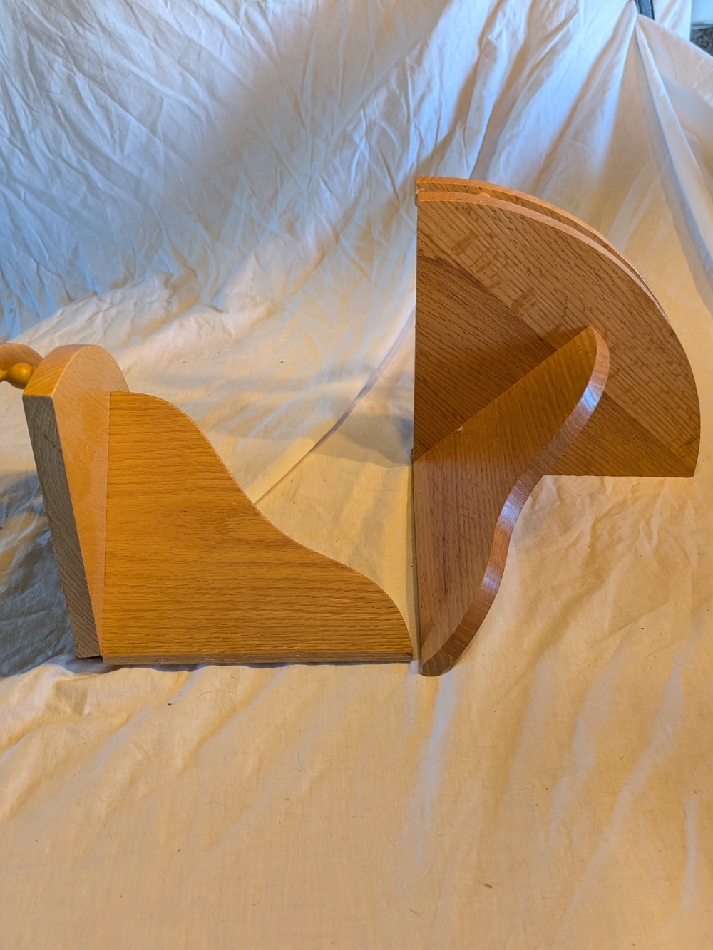 2/80$ Vintage Light Wood Wall Shelf Brackets - Natural Wood Tone